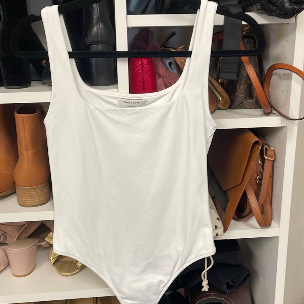 White bodysuit tank